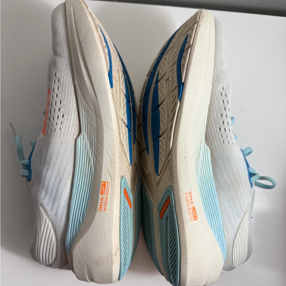 Brooks Men's ghost max 3 Athletic Shoes - Light Blue and White - Picture 5 of 9